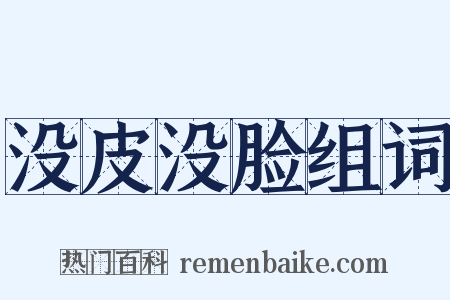 没皮没脸组词是什么意思的图片
